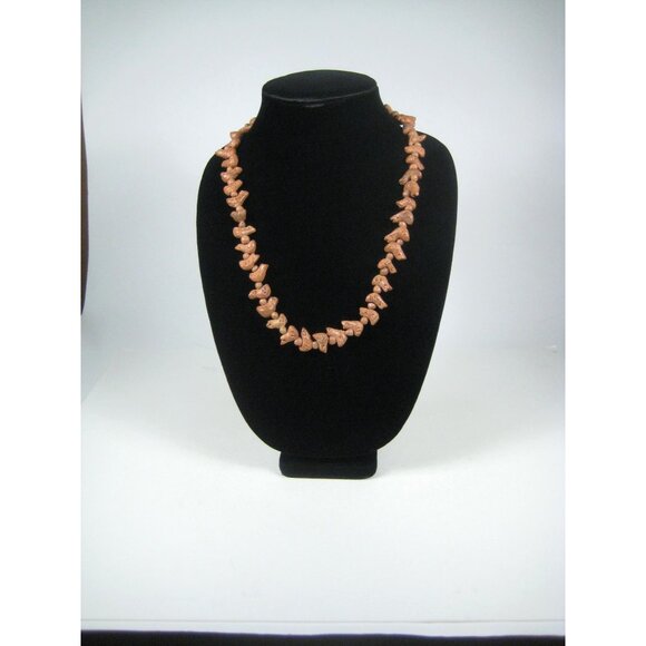 Native American Carved Clay Bead Necklace Bird Fetish Handmade Folk Art 28 inch - Picture 6 of 11